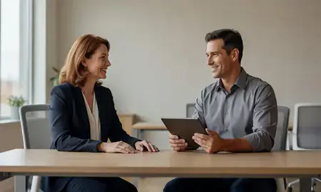 Customer discussing car shipping options in Greenfield, Wisconsin, United States