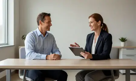 Customer discussing car shipping options in Janesville, Wisconsin, United States