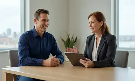 Customer discussing car shipping options in La Crosse, Wisconsin, United States