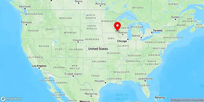 Map of La Crosse, Wisconsin, United States