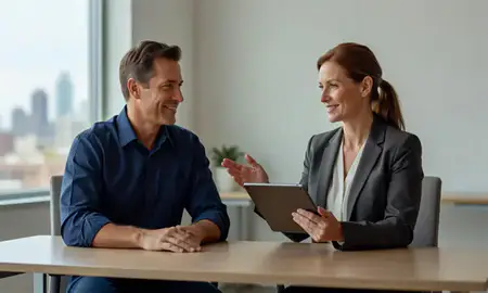 Customer discussing car shipping options in Milwaukee, Wisconsin, United States
