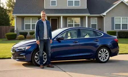 Customer with their delivered car in Neenah, Wisconsin, United States