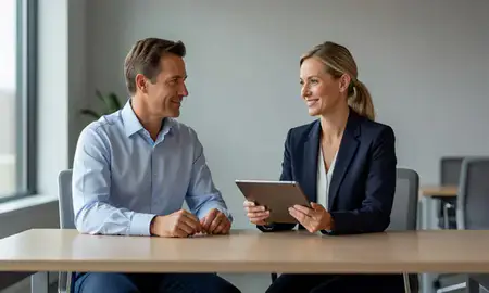 Customer discussing car shipping options in New Berlin, Wisconsin, United States