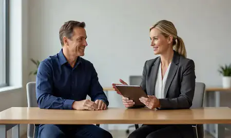 Customer discussing car shipping options in Racine, Wisconsin, United States