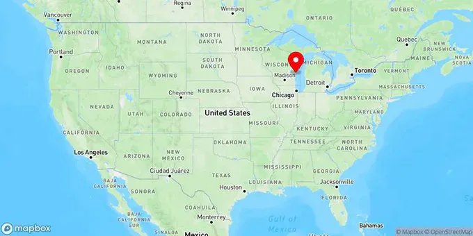 Map of Sheboygan, Wisconsin, United States