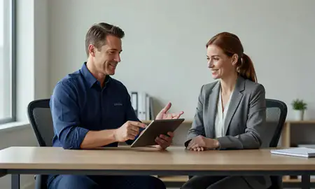 Customer discussing car shipping options in Sun Prairie, Wisconsin, United States