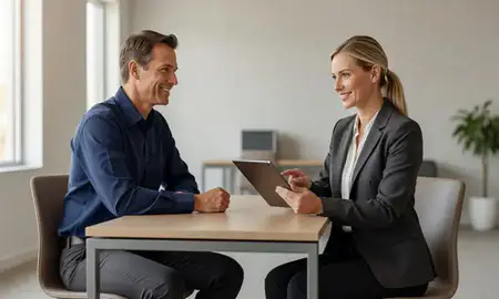 Customer discussing car shipping options in Superior, Wisconsin, United States
