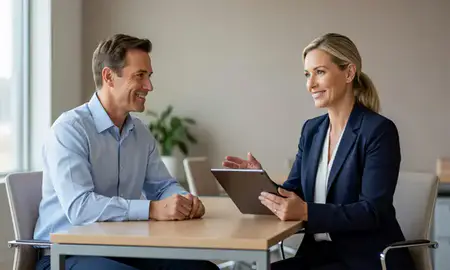 Customer discussing car shipping options in Waukesha, Wisconsin, United States