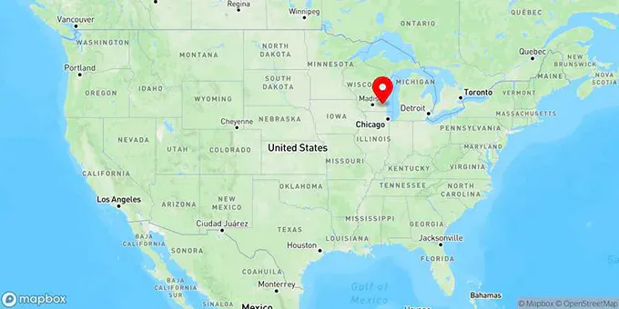 Map of Waukesha, Wisconsin, United States