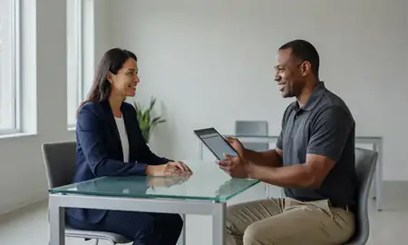 Customer discussing car shipping options in Wauwatosa, Wisconsin, United States