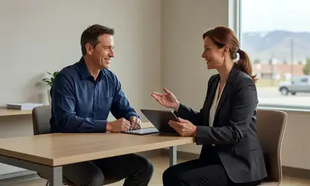Customer discussing car shipping options in Buffalo, Wyoming, United States