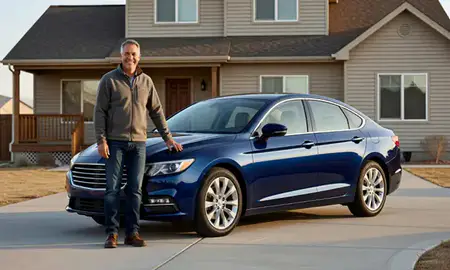 Customer with their delivered car in Casper, Wyoming, United States