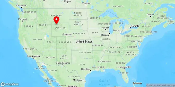Map of Cody, Wyoming, United States