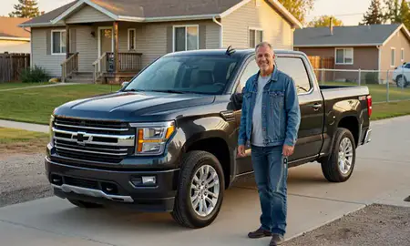 Car delivered to a driveway in Douglas, Wyoming, United States
