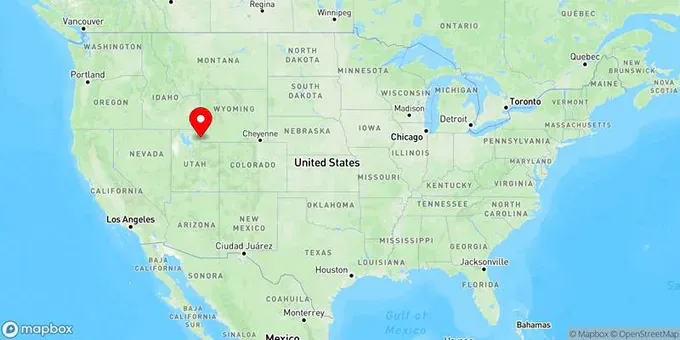 Map of Evanston, Wyoming, United States