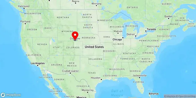 Map of Fox Farm-College, Wyoming, United States