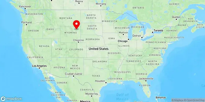 Map of Gillette, Wyoming, United States