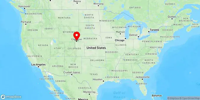 Map of Ranchettes, Wyoming, United States