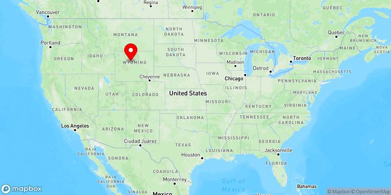 Map of Thermopolis, Wyoming, USA