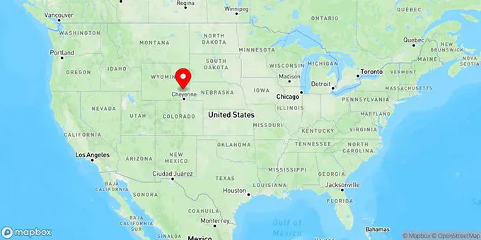 Map of Wheatland, Wyoming, United States