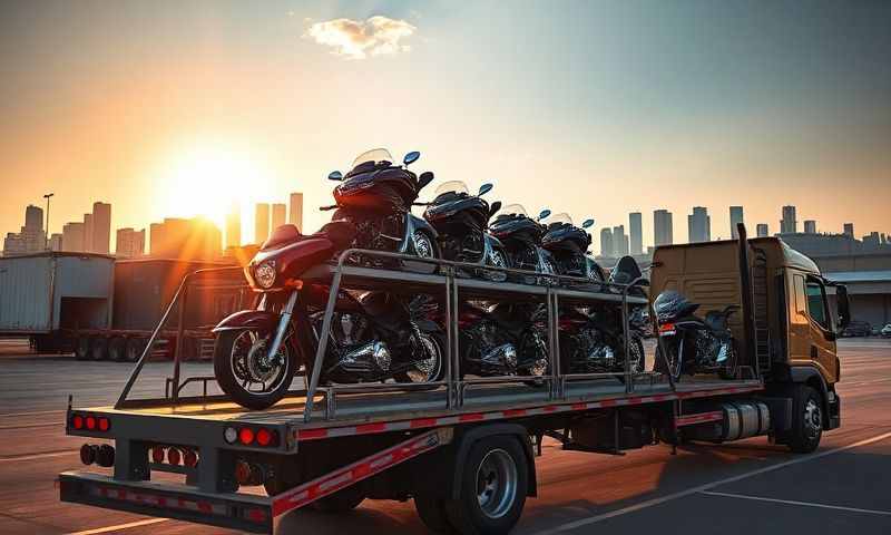 Worland, Wyoming motorcycle shipping transporter